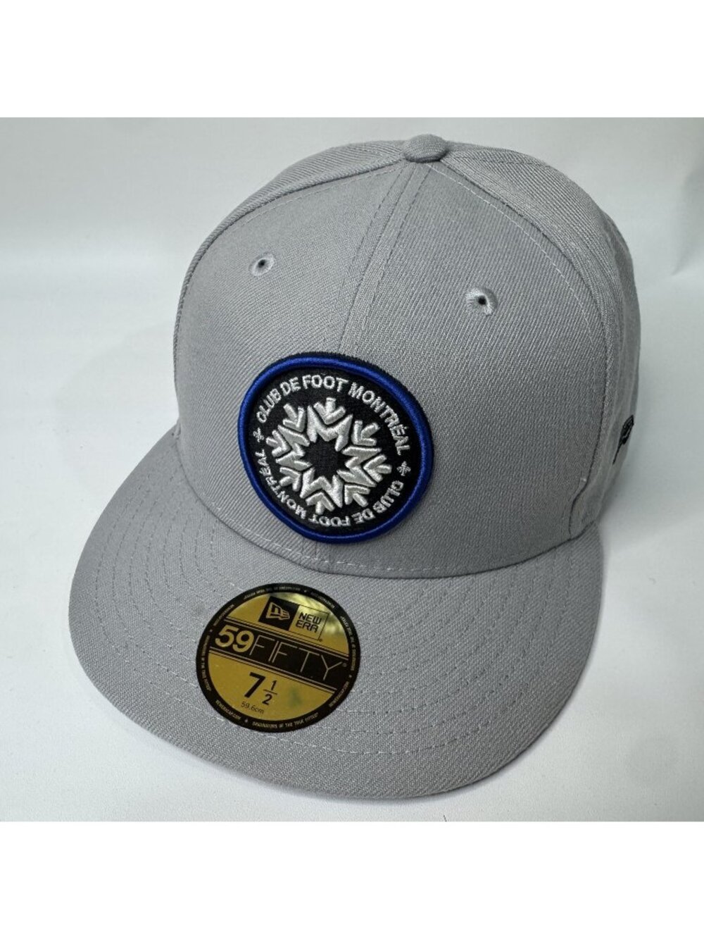CF Montreal New Era 59FIFTY Gray Blue Fitted Hat Size 7 1/2 MLS Cap